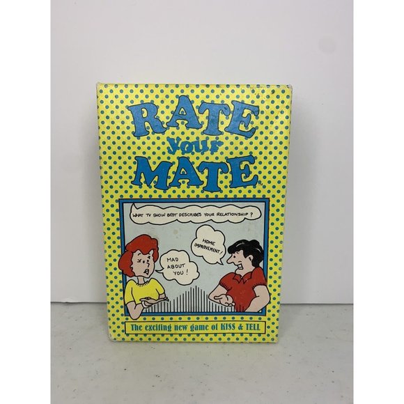 Vintage 1994 Rate Your‎ Mate Card Game of Kiss & Tell Couples Party Game - Picture 1 of 8